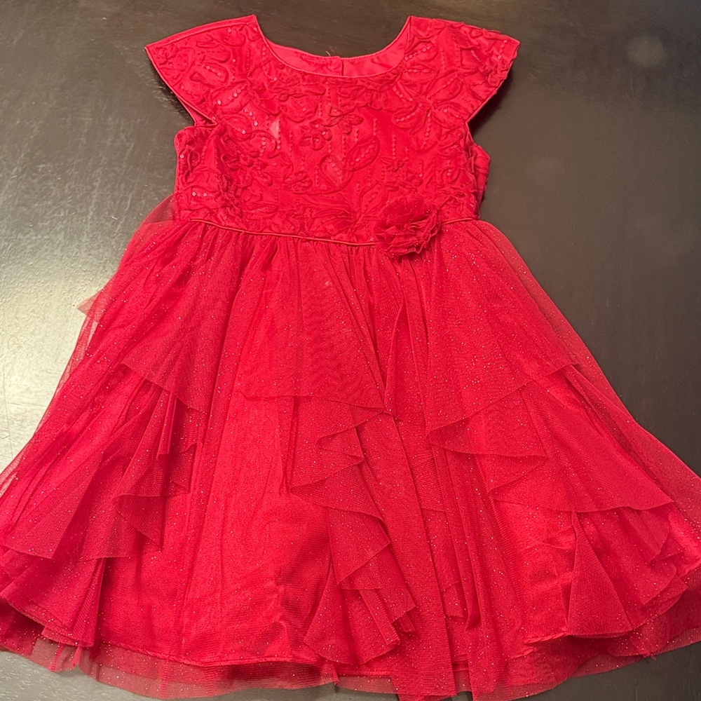 Elegant Red Kids Dress